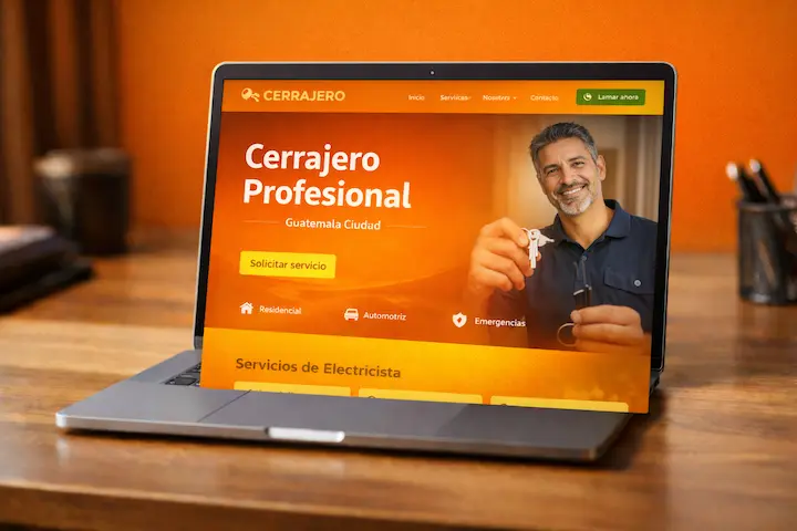 Sitio web profesional para cerrajero