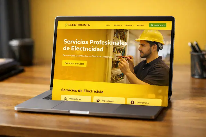 Sitio web profesional para electricista